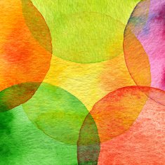 Abstract watercolor circle painted background N14