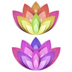 Flower origami recycled paper craft N4