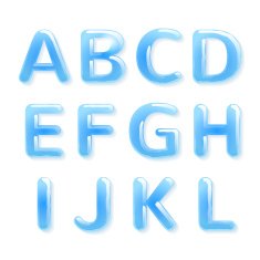Blue water alphabet - part 1