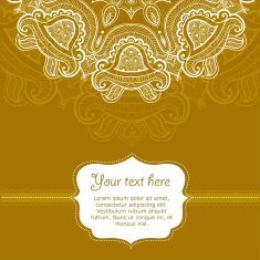 Invitation card with lace ornament N10