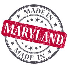made in Maryland red round grunge isolated stamp