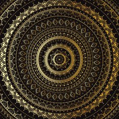 Gold Mandala Indian decorative pattern