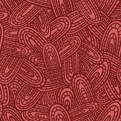 doodle pattern red N2