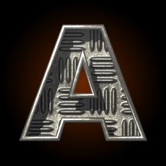 vector metal construction figure a