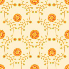 Seamless background with twigs and flowers N2