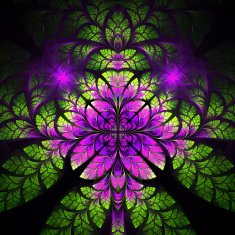 Multicolor fabulous fractal pattern Collectiont - tree foliage N10