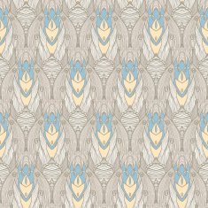blue yellow and grey abstract leaves N2