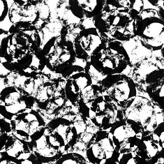 black ink round brush strokes spots Grunge design element