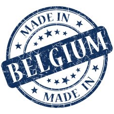 Made In Belgium blue stamp