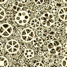 Seamless background of gear wheels