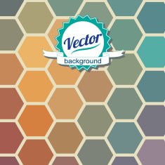 Abstract background of the hexagons Retro pattern geometric