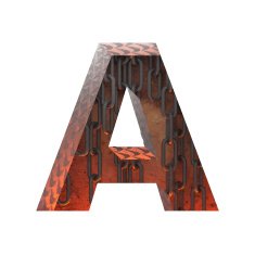 Vector hot metal cutted figure a Paste to any background