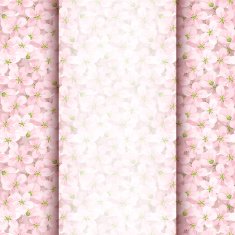 Pink card with apple flowers Vector eps-10 N2