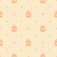 Beige polka dot pattern with ornate eggs N2