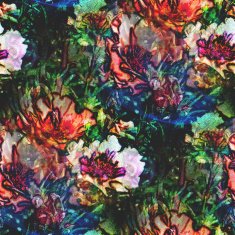 background watercolor art blue green flower seamless texture abs