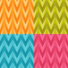 Set of Four Seamless Color Abstract Retro Vector Backgrounds N2