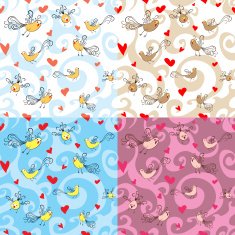 seamless birds and hearts N2
