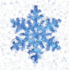 Seamless pattern of geometric snowflake