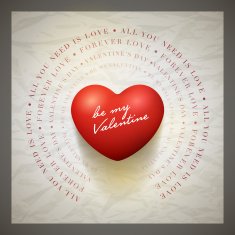 Retro Valentine's day card N13
