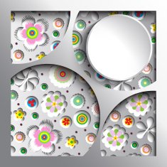 3d geometric background with shadows paper graphic Place for text N9