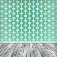 Empty room interior with green wallpaper High resolution textu N2