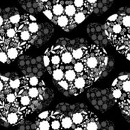 Seamless floral pattern with hearts N6