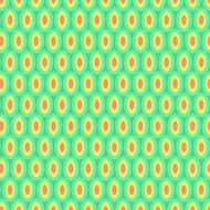 Bright Circles Abstract Pattern on Green