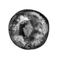 Watercolor black round spot