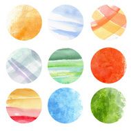 Round watercolor