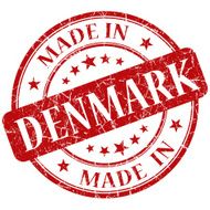 Made In Denmark red stamp
