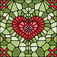 Voronoi Heart abstract