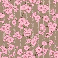 seamless cherry sakura blossom flowers pattern