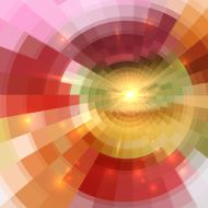 Abstract orange shining circle tunnel background N2