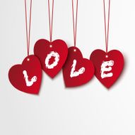 Valentine background with hearts and love