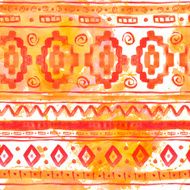 Watercolor Ethnic African Seamless Background N2