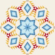 Ethnic geometric kaleidoscopic ornament