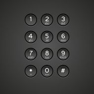 Vector phone keypad background