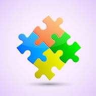 Vector puzzle creative abstract background Eps10