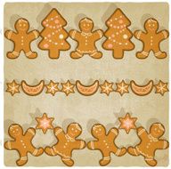 Christmas gingerbread cookies background N2