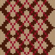 Knitted seamless pattern with rhombus N7