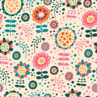 Seamless color pattern with flowers N10