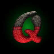 vector wool letter N36