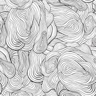 Vector seamless curve pattern Black and white background