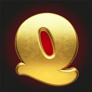 vector golden letter N69