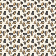 Seamless pattern with sunflower seeds N2