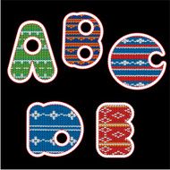 knitted alphabet - ABCDE N2