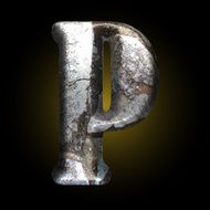 vector old stone letter N71