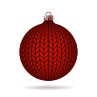 Red Knitted Christmas Ball