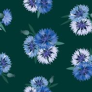 Blue flower cornflowers seamless wallpaper N3