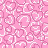 Seamless pattern with hearts on pink N2